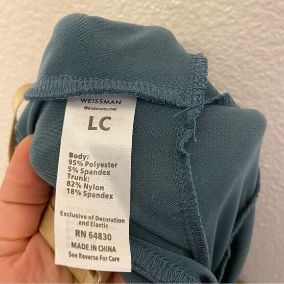 WEISSMAN Dance Costume sage green leotard dress Don't Forget About Me 12519 LC - Picture 9 of 11